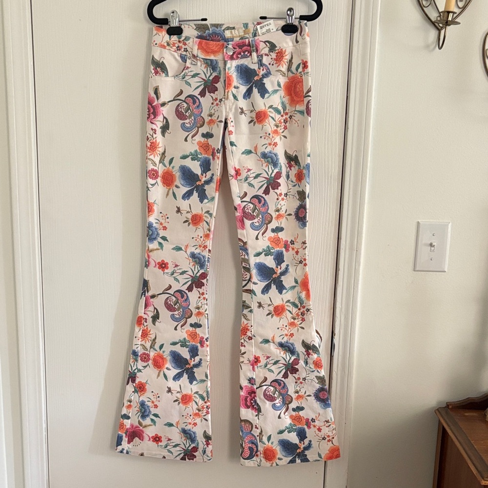 ME Makeover Essentials Floral Boot Cut Pants - Multicolor